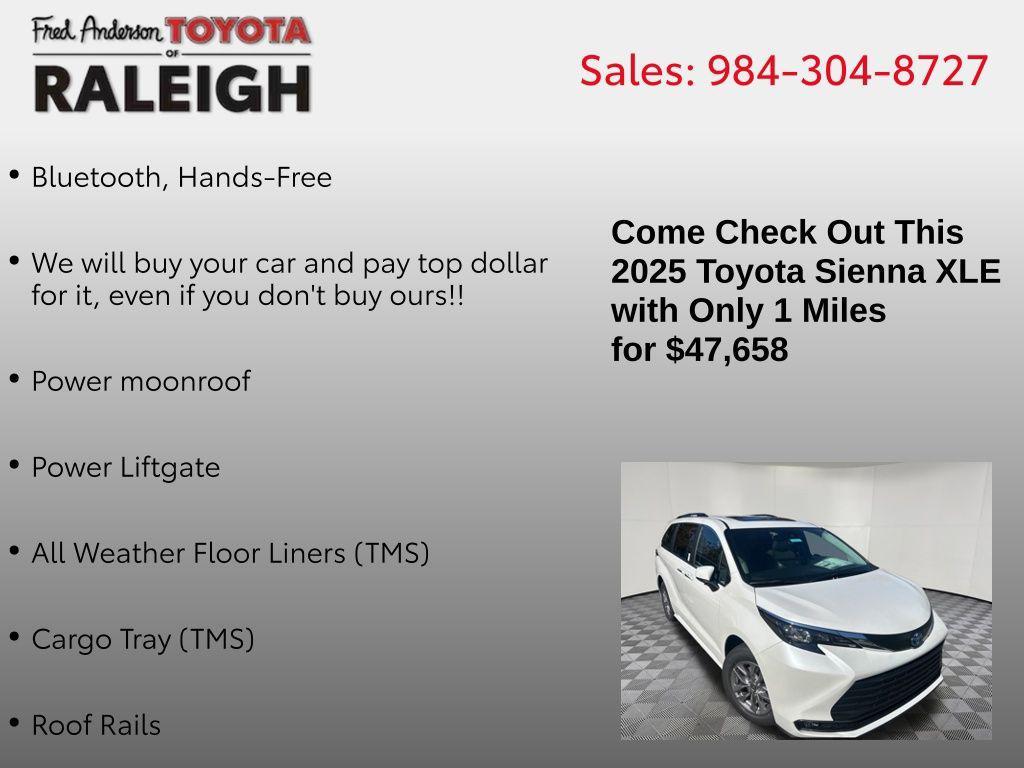new 2025 Toyota Sienna car, priced at $47,658
