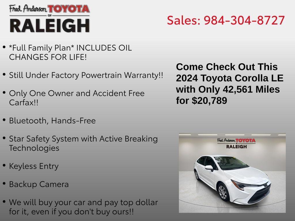 used 2024 Toyota Corolla car, priced at $20,038