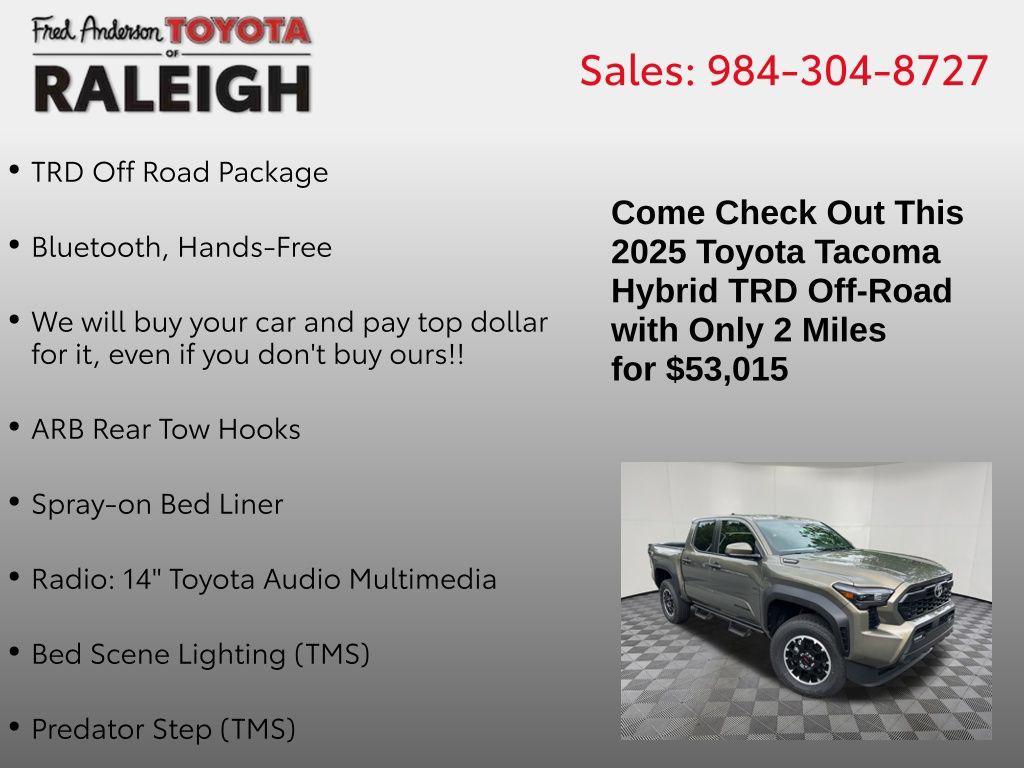new 2025 Toyota Tacoma car, priced at $53,015