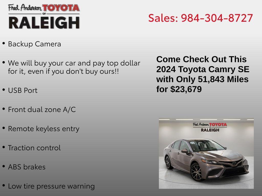 used 2024 Toyota Camry car, priced at $23,679