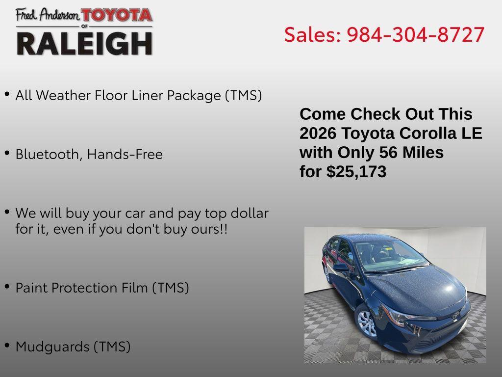 new 2026 Toyota Corolla car, priced at $25,173