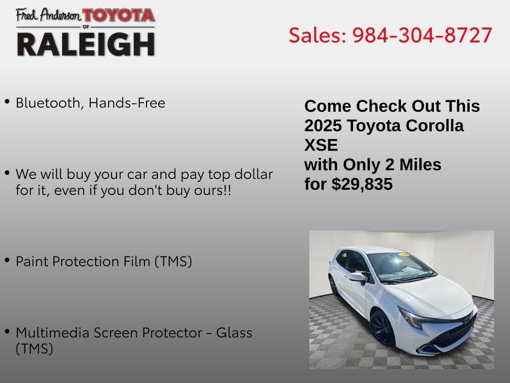 new 2025 Toyota Corolla car, priced at $29,835
