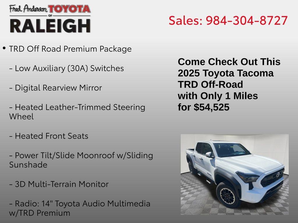 new 2025 Toyota Tacoma car, priced at $54,525