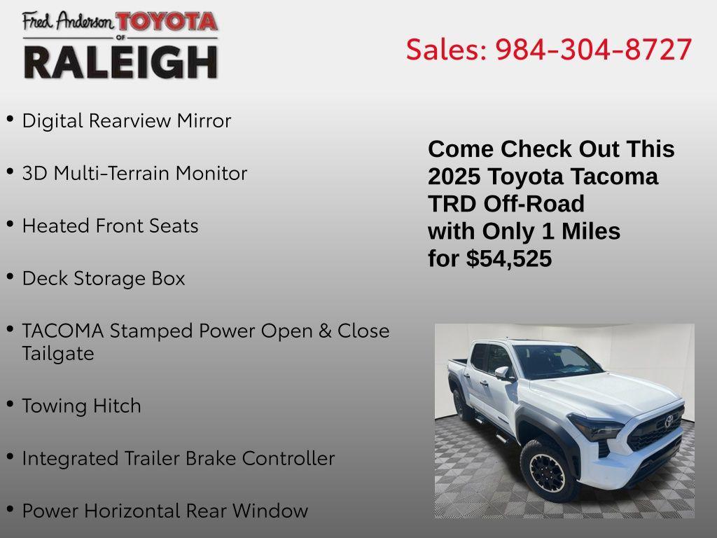 new 2025 Toyota Tacoma car, priced at $54,525