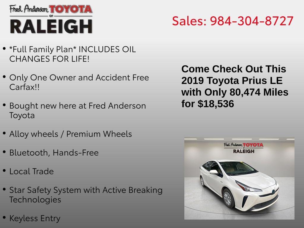 used 2019 Toyota Prius car, priced at $18,536