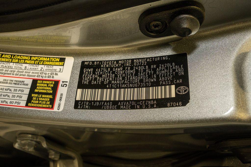 used 2022 Toyota Camry car, priced at $21,956