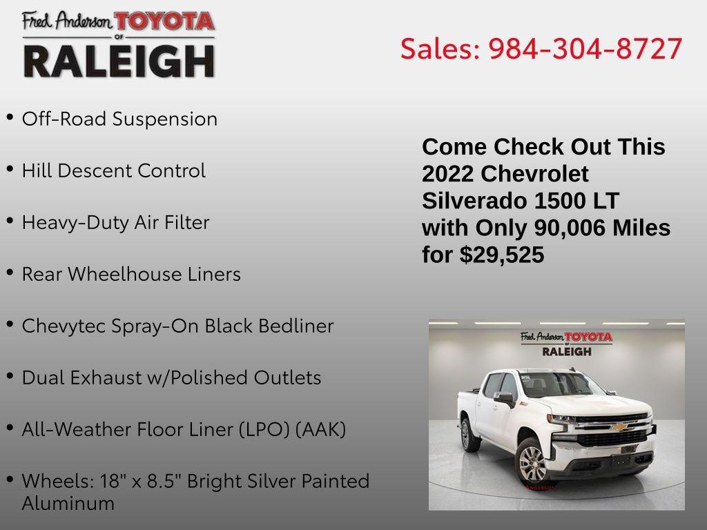 used 2022 Chevrolet Silverado 1500 car, priced at $29,525