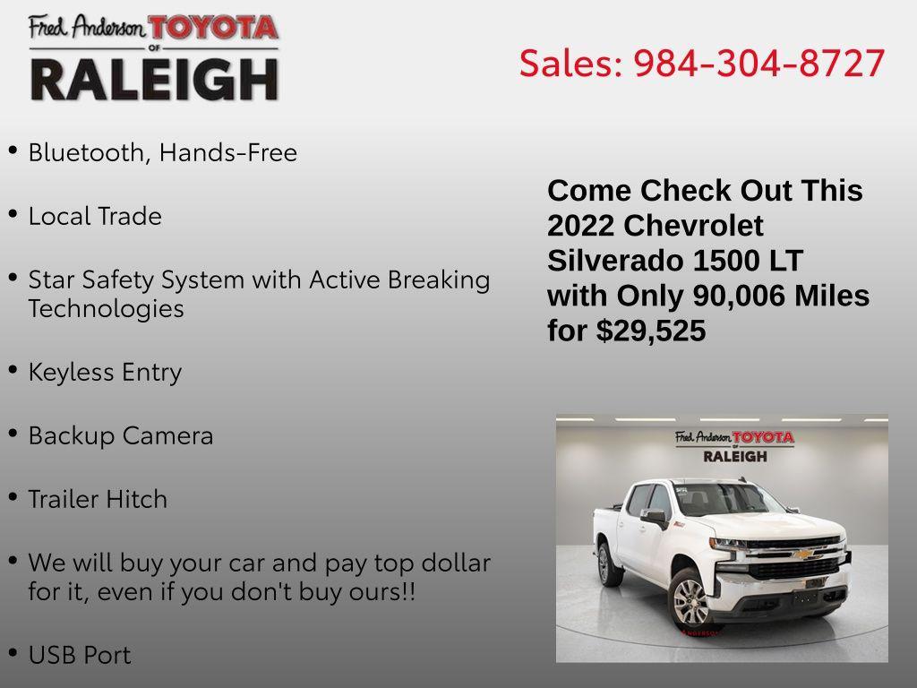 used 2022 Chevrolet Silverado 1500 car, priced at $29,525