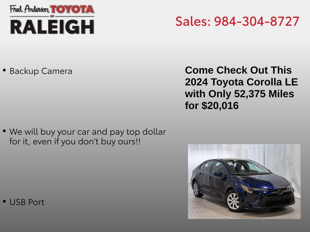 used 2024 Toyota Corolla car, priced at $20,016