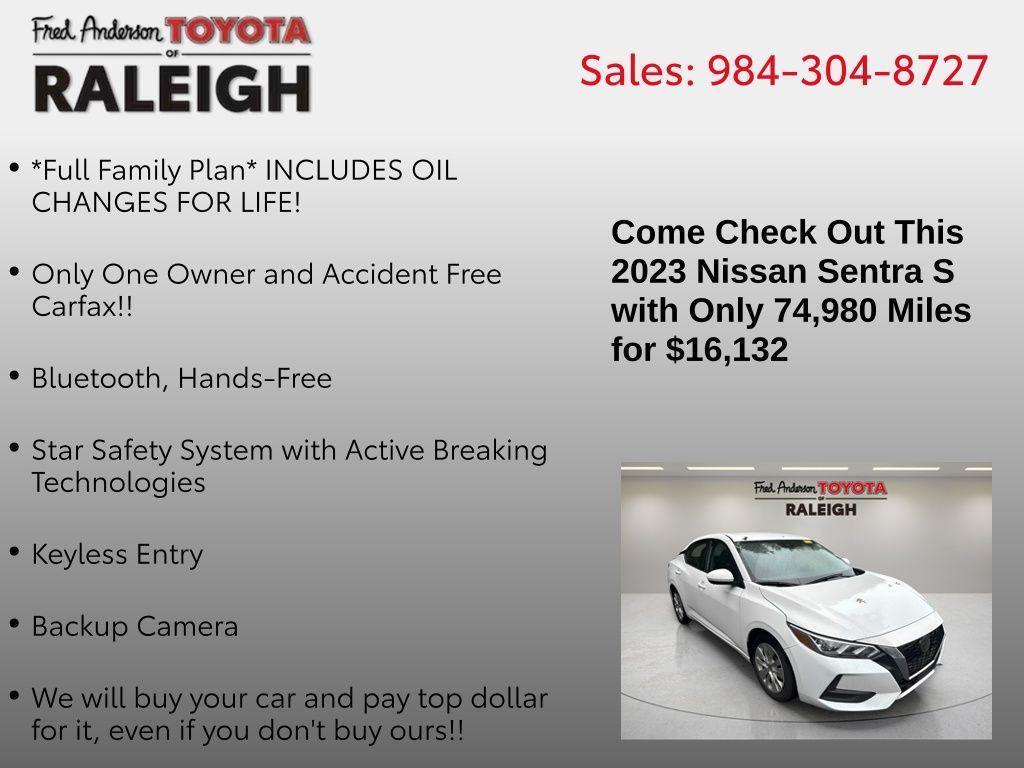 used 2023 Nissan Sentra car, priced at $15,000