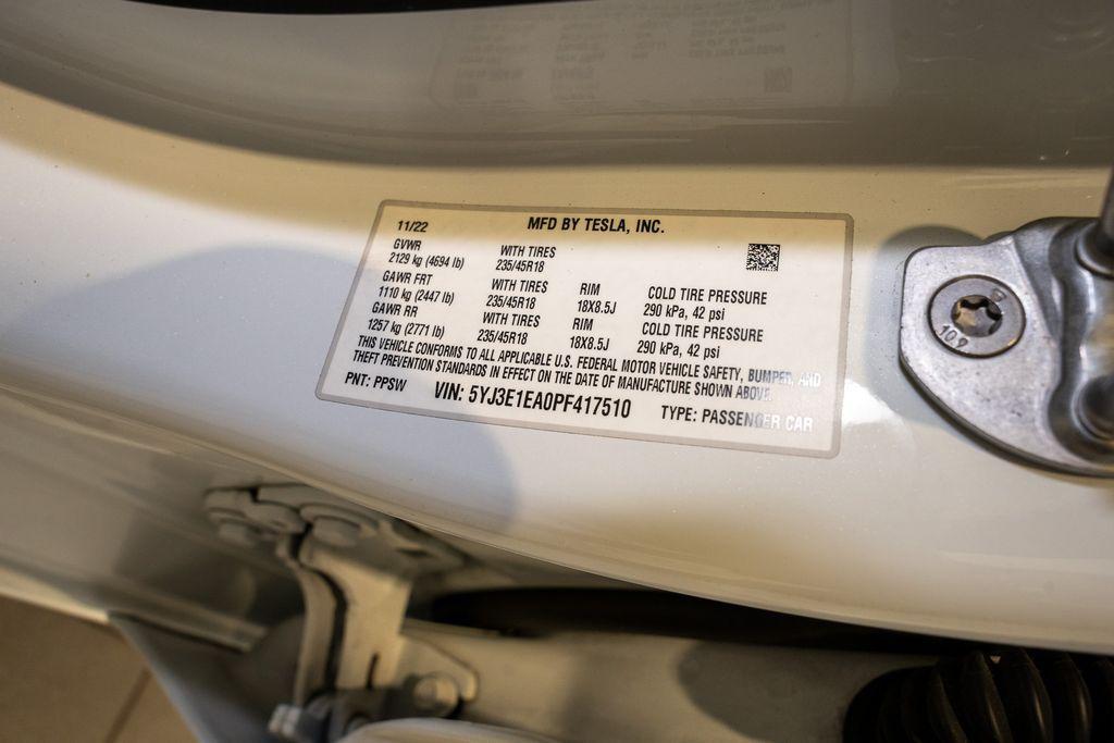 used 2023 Tesla Model 3 car, priced at $25,158