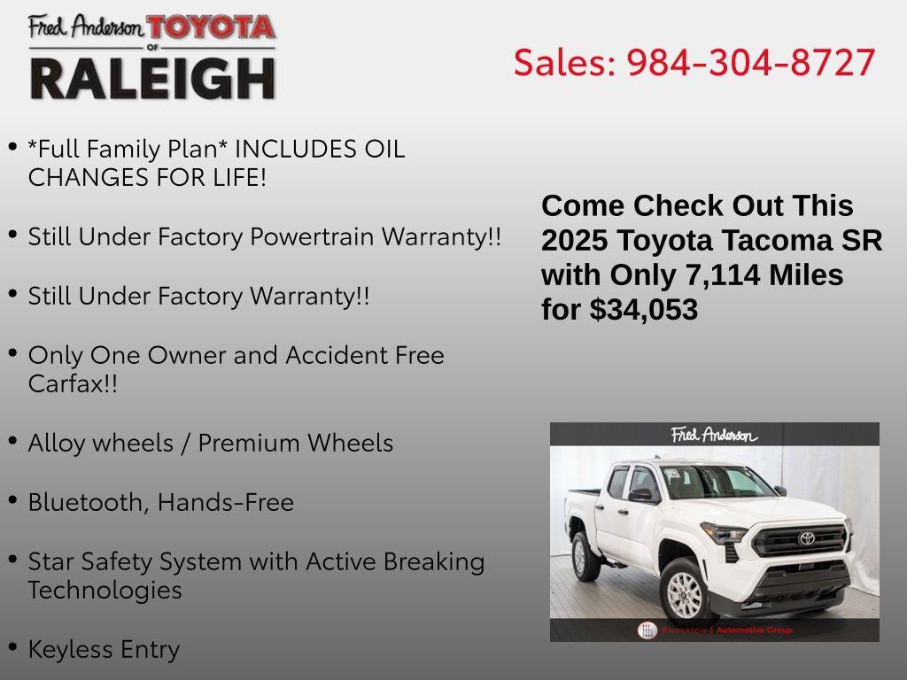 used 2025 Toyota Tacoma car, priced at $34,053