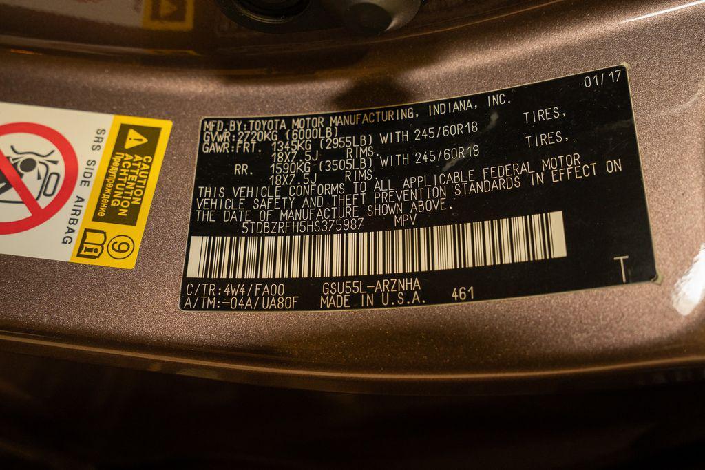 used 2017 Toyota Highlander car, priced at $19,852