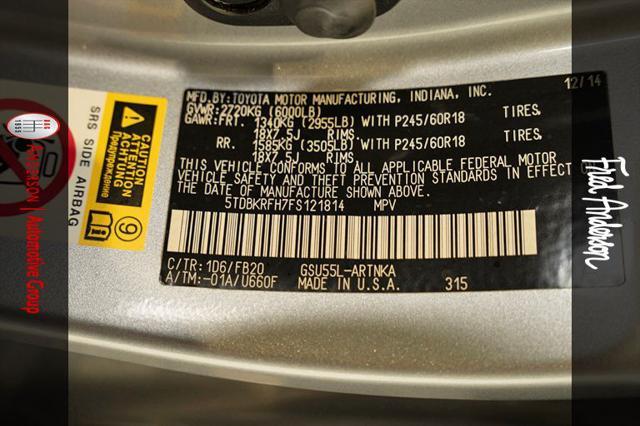 used 2015 Toyota Highlander car, priced at $16,765