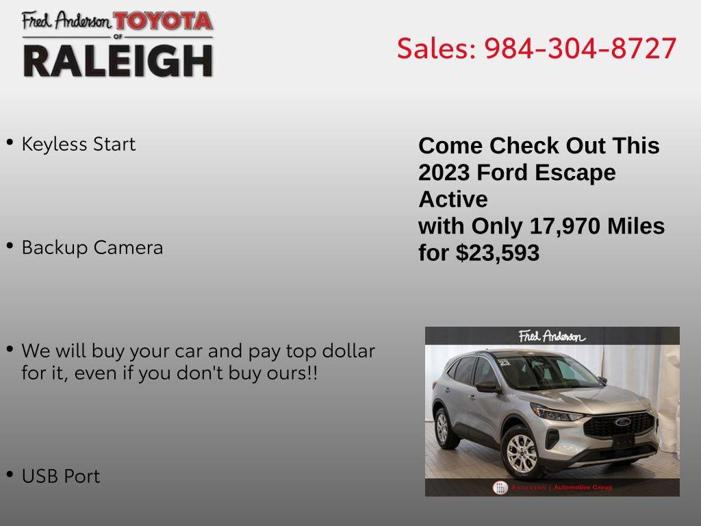 used 2023 Ford Escape car, priced at $23,593