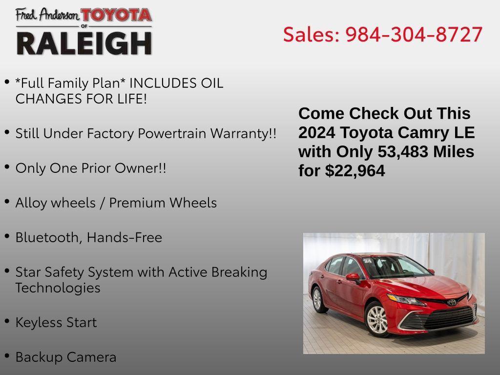 used 2024 Toyota Camry car, priced at $22,964
