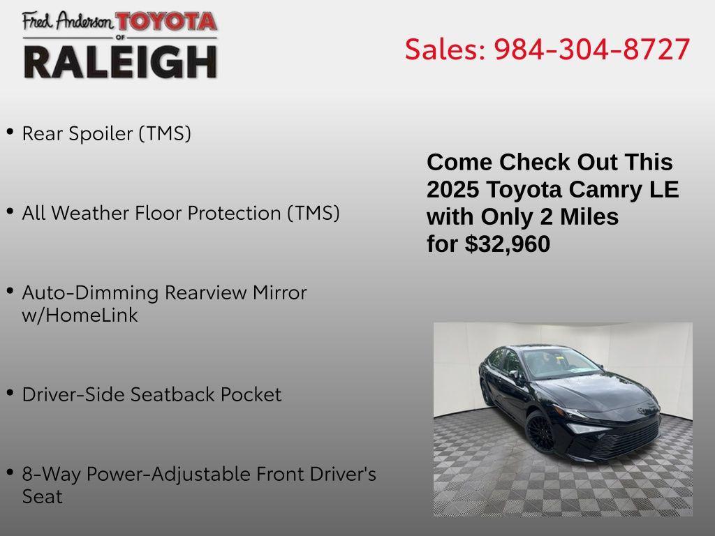 new 2025 Toyota Camry car, priced at $32,960