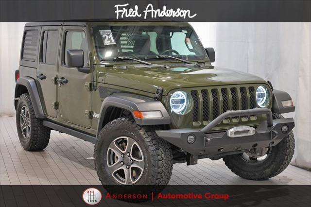 used 2021 Jeep Wrangler Unlimited car, priced at $24,478