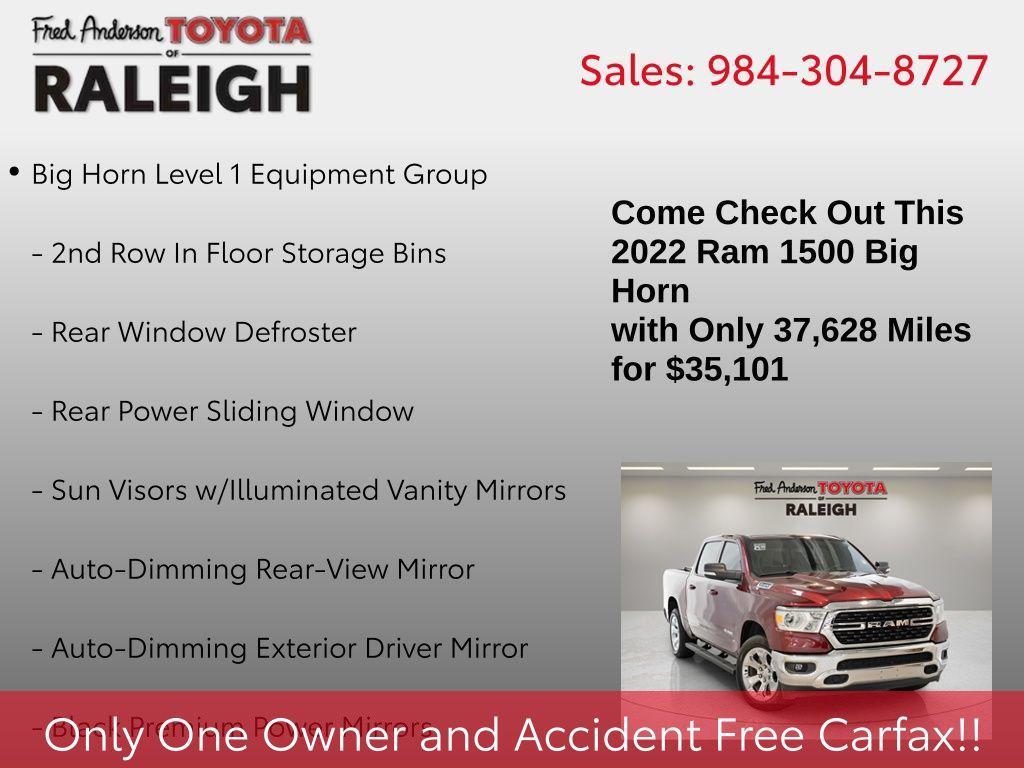 used 2022 Ram 1500 car, priced at $35,101