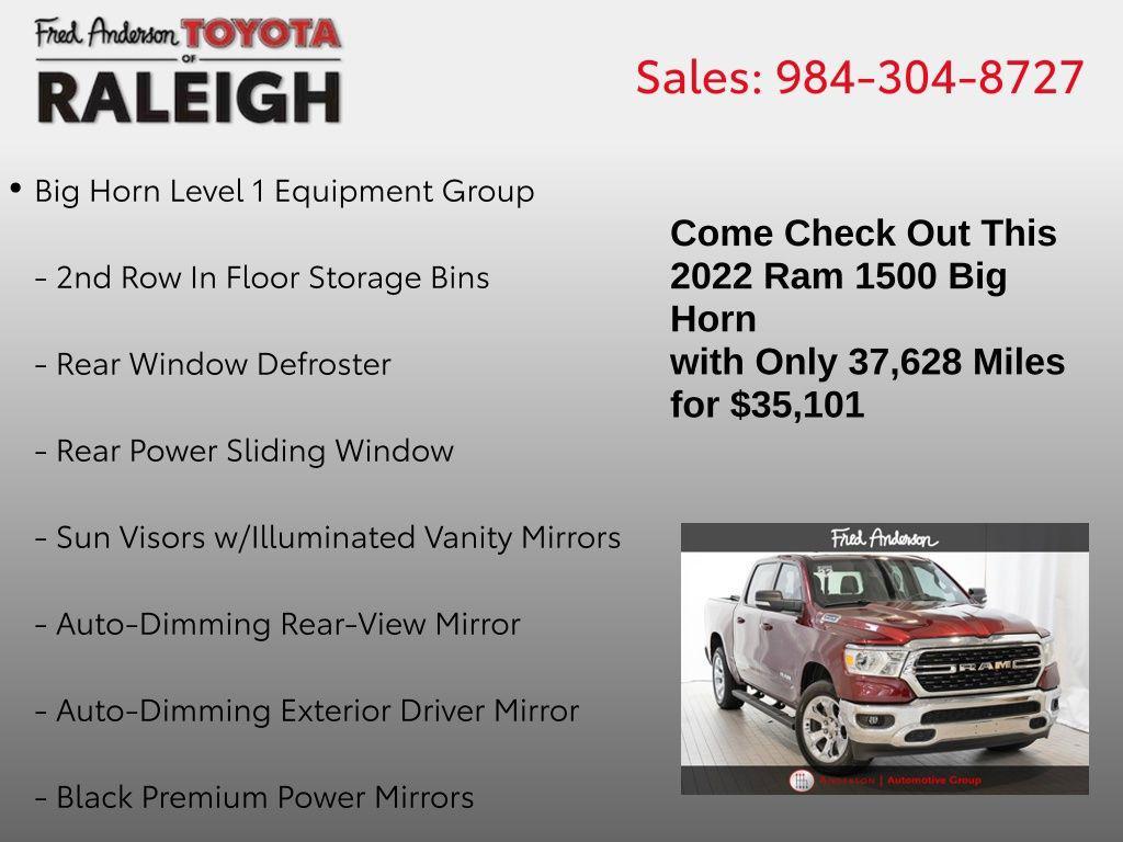 used 2022 Ram 1500 car, priced at $35,101