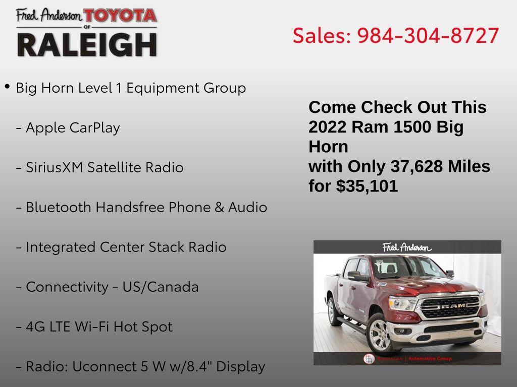 used 2022 Ram 1500 car, priced at $35,101