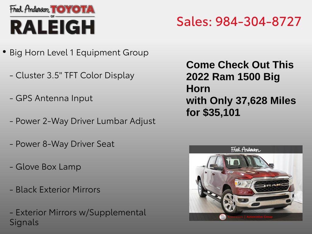 used 2022 Ram 1500 car, priced at $35,101