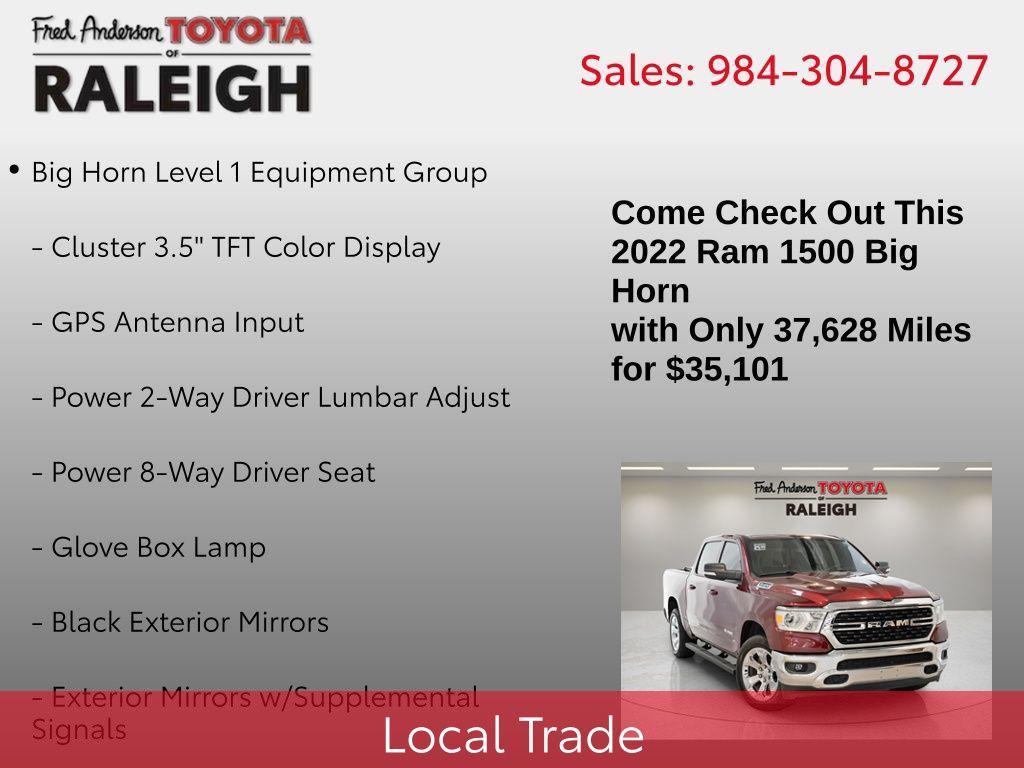 used 2022 Ram 1500 car, priced at $35,101