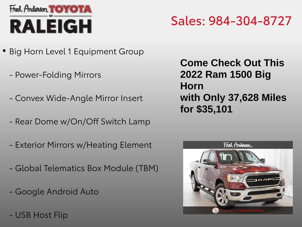 used 2022 Ram 1500 car, priced at $35,101