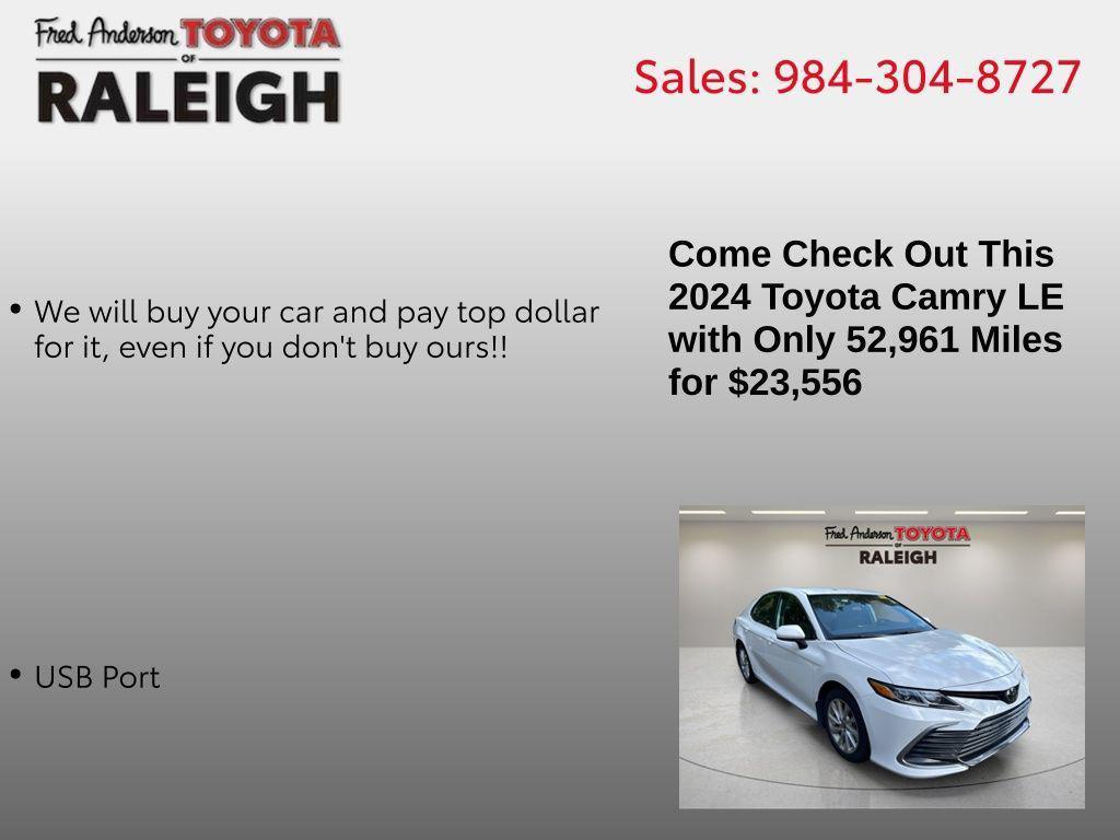used 2024 Toyota Camry car, priced at $22,862