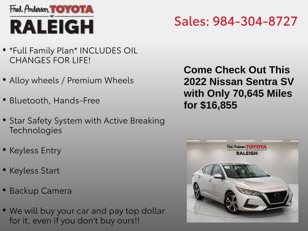 used 2022 Nissan Sentra car, priced at $15,119
