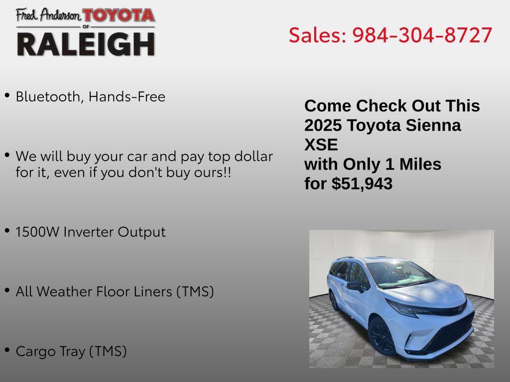 new 2025 Toyota Sienna car, priced at $51,943