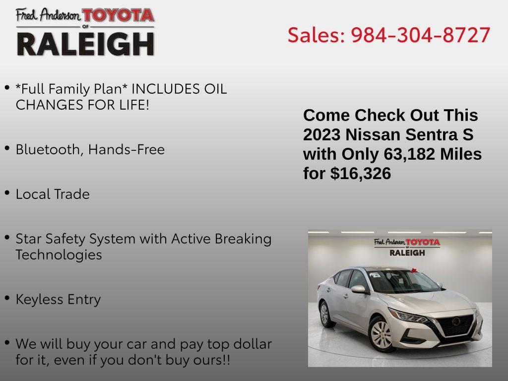 used 2023 Nissan Sentra car, priced at $16,554
