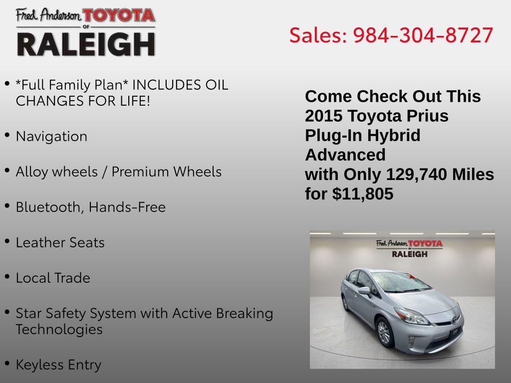 used 2015 Toyota Prius Plug-in car, priced at $11,805