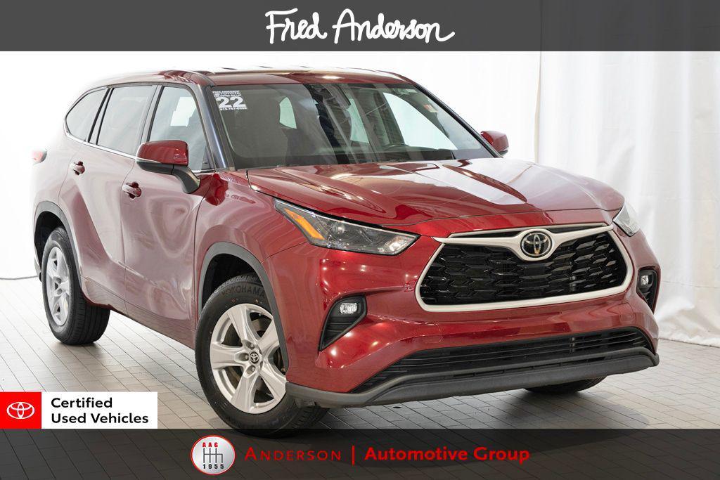 used 2022 Toyota Highlander car, priced at $29,999
