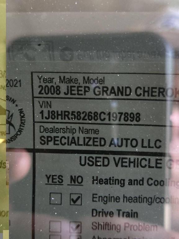 used 2008 Jeep Grand Cherokee car, priced at $5,995