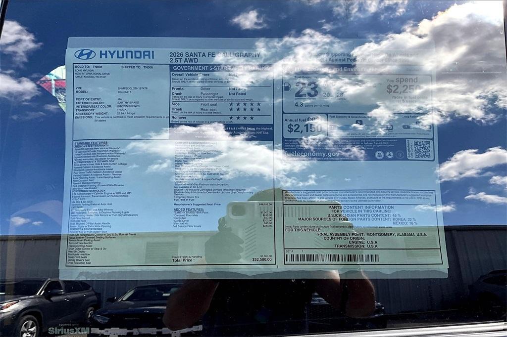 new 2026 Hyundai Santa Fe car, priced at $49,278