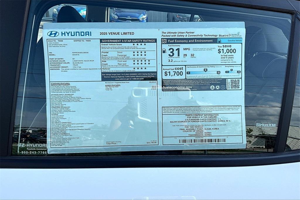 new 2025 Hyundai Venue car, priced at $23,781