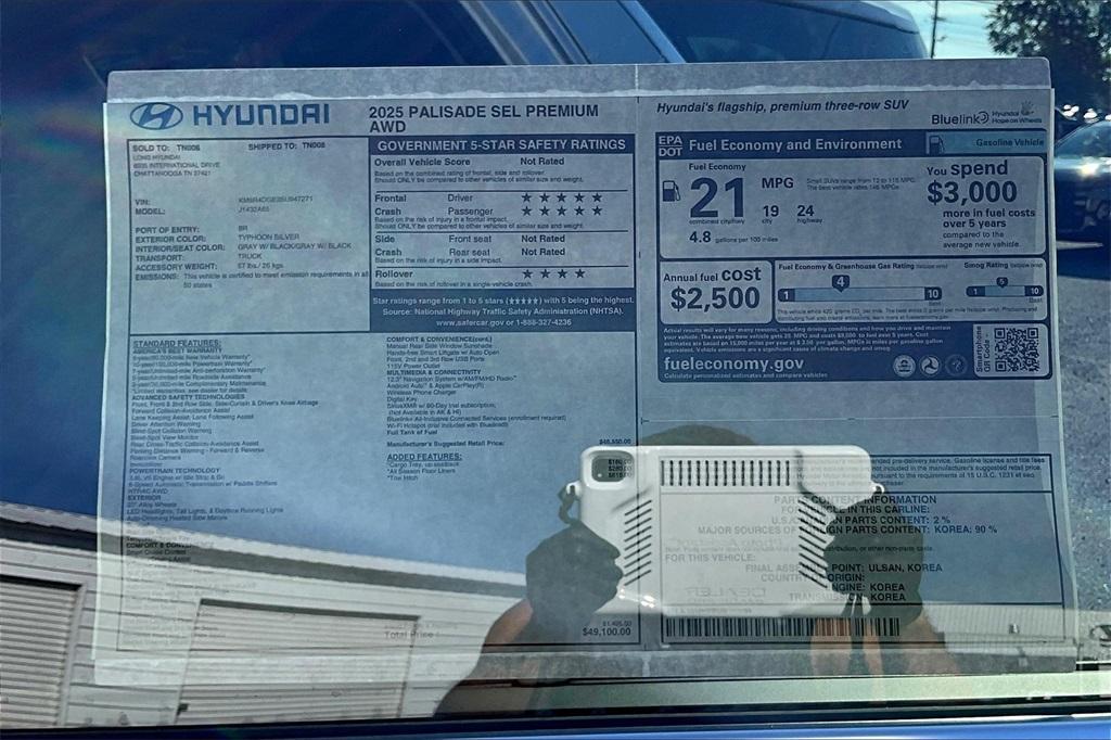 new 2025 Hyundai Palisade car, priced at $45,054