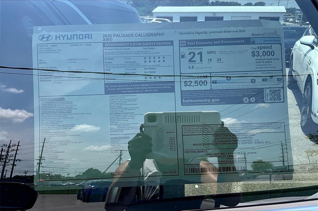 new 2025 Hyundai Palisade car, priced at $50,230