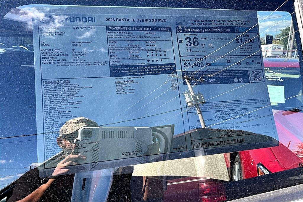 new 2026 Hyundai SANTA FE HEV car, priced at $33,212