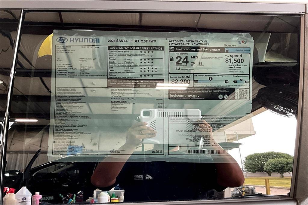 new 2025 Hyundai Santa Fe car, priced at $34,245