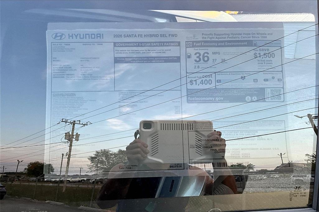 new 2026 Hyundai SANTA FE HEV car, priced at $38,553