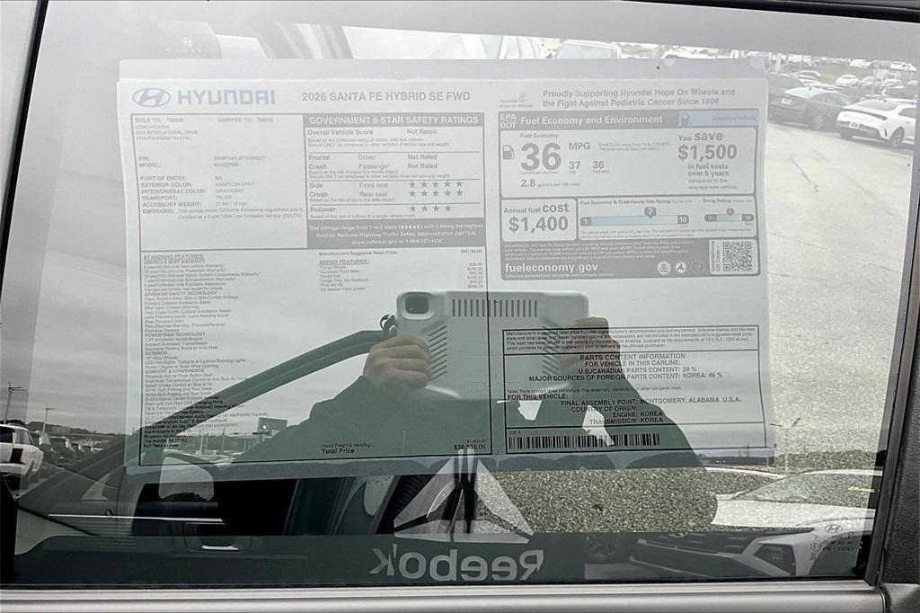 new 2026 Hyundai SANTA FE HEV car, priced at $32,739