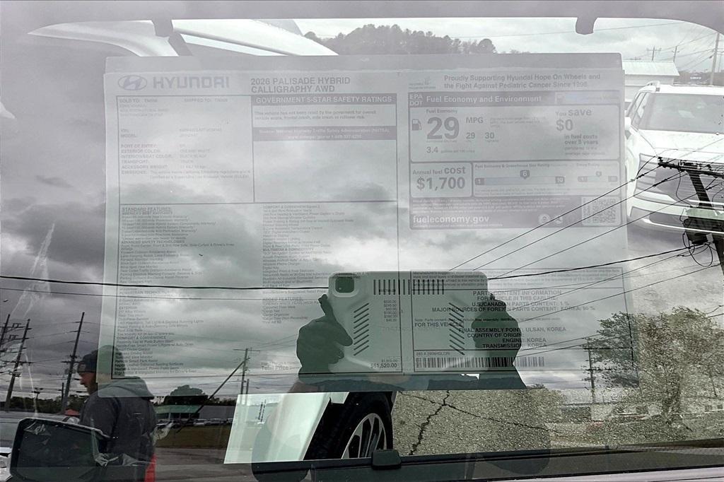 new 2026 Hyundai Palisade Hybrid car, priced at $60,520