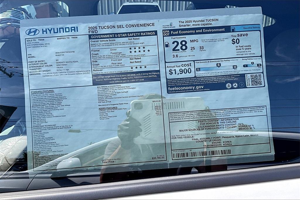 new 2025 Hyundai Tucson car, priced at $32,750