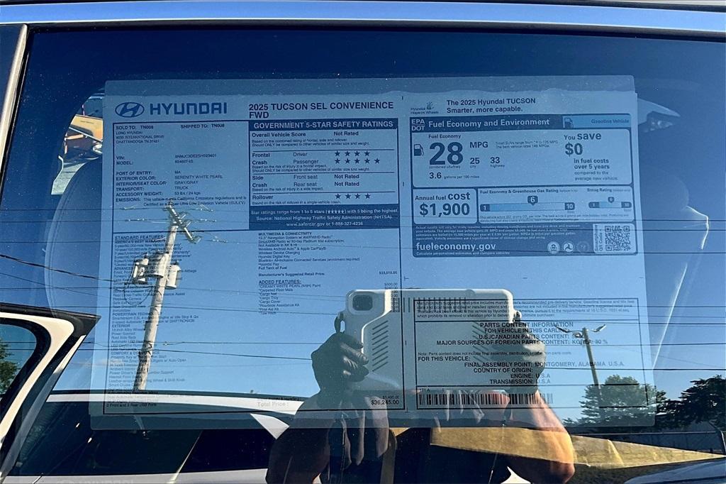 new 2025 Hyundai Tucson car, priced at $33,172
