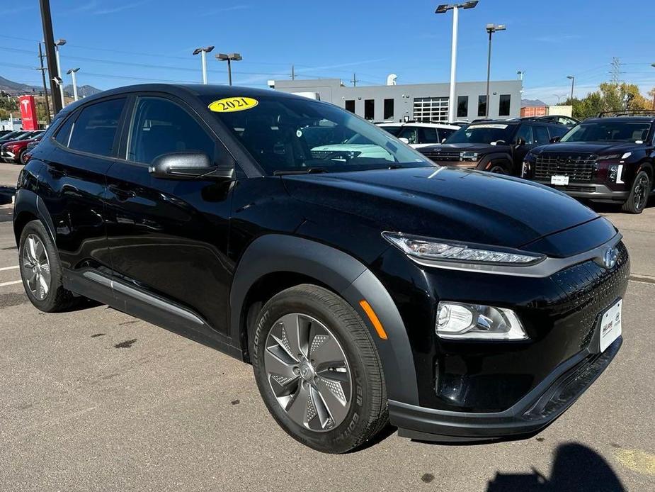 used 2021 Hyundai Kona EV car, priced at $19,286