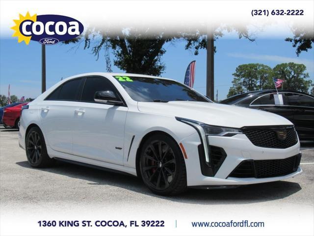 used 2022 Cadillac CT4-V car, priced at $52,377