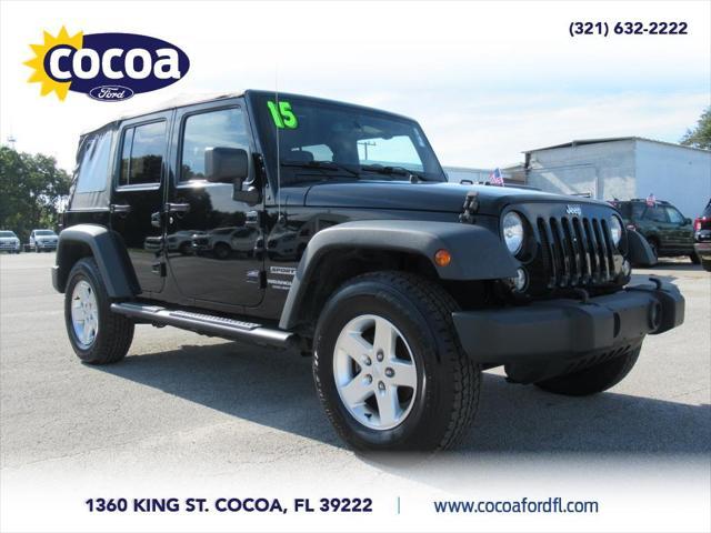 used 2015 Jeep Wrangler Unlimited car, priced at $17,352