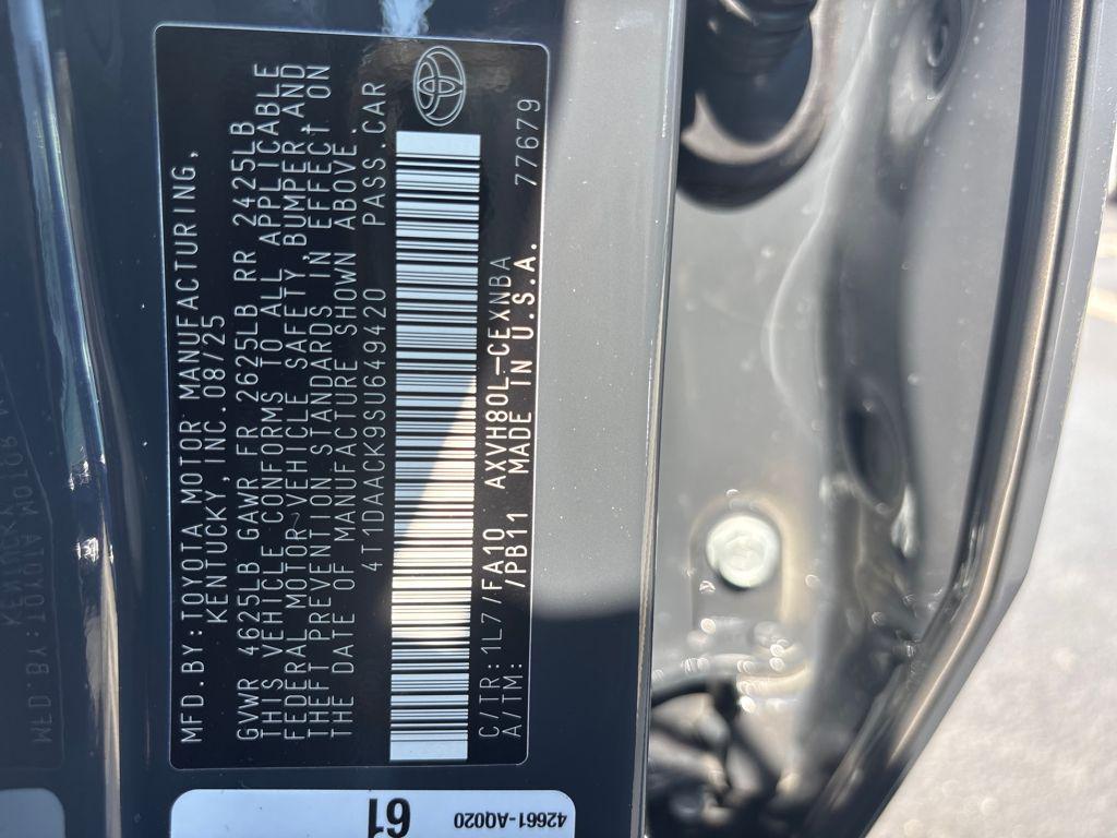 new 2025 Toyota Camry car, priced at $31,312